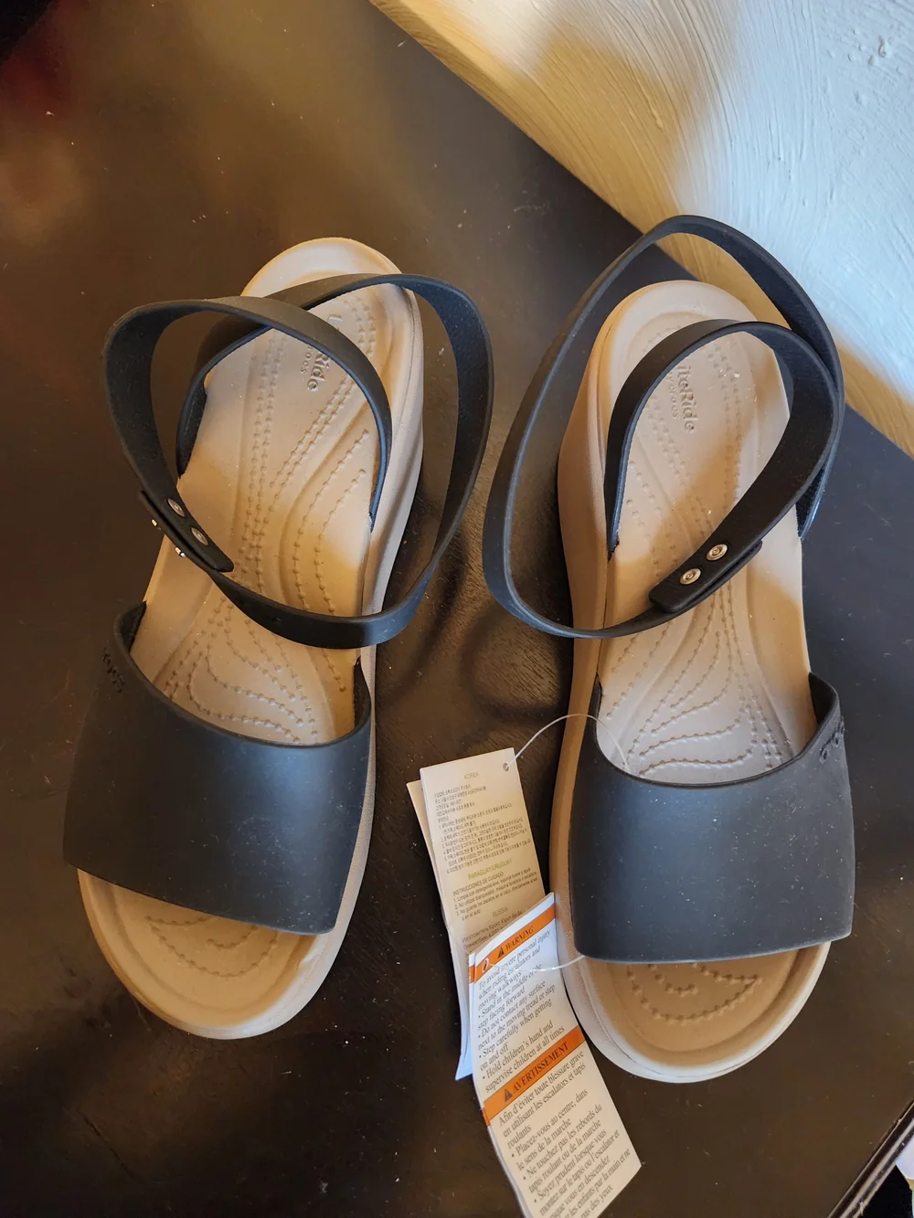 CROCS platform sandals